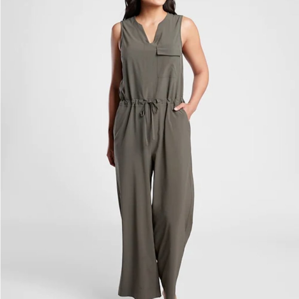Athleta Topanga Jumpsuit - Mountain Olive NWT
